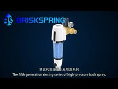 Vỏ bảo vệ chai trong suốt được chứng nhận NSF, chống ánh nắng mặt trời, bộ lọc sơ bộ nước tự động quay bằng ABS