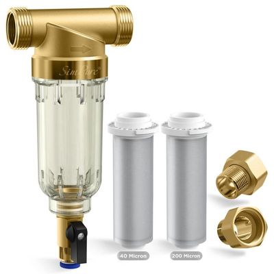 Bộ lọc có thể xả được 40 Micron Bộ lọc trước nước cho ngôi nhà