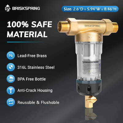 Các thiết kế tái sử dụng 50 micron với hệ thống rửa ngược và làm sạch sâu cho nước hộ gia đình