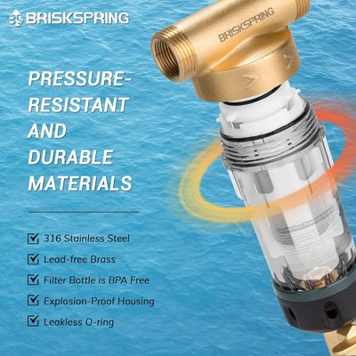 BPA miễn phí 40 Micron Spin Down Sediment Filter Ngăn chặn quy mô và ăn mòn