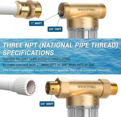 BPA miễn phí Wholehouse tự xả Spin-down và Sediment Trapper Filters