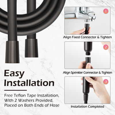 Máy sưởi tắm silicone siêu mềm chất lượng cao chống xoắn cho đầu tắm cầm tay