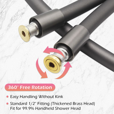Super Soft Extra Long Kink-Free Silicone Handyheld Shower Hose Extension 360 độ tự do xoay
