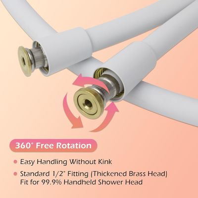 Cách mạng Ultra Soft Anti Kink Silicone Tuần phòng tắm ống mở rộng với đồng chèn và hạt