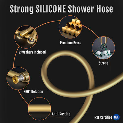Ứng dụng ống vòi sen silicone cấp thực phẩm cho đầu vòi sen cầm tay, mở rộng ống vòi sen đầu vòi sen không bị cong