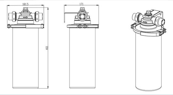 Bộ lọc trước bằng thép không gỉ 5 micron với van giảm áp bằng tay