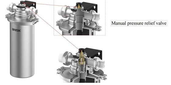 Bộ lọc trước bằng thép không gỉ 5 micron với van giảm áp bằng tay