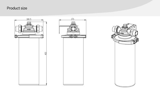 Thép không gỉ Bộ lọc toàn bộ nhà với thiết kế chống tắc nghẽn Loại bỏ đổi màu và áp suất nước 0,1 0,7MPa