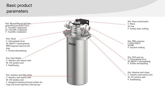 5 tấn Stainless Steel nước lọc trước máy lọc vòi nước uống ngoài hệ thống lọc nước hộ gia đình