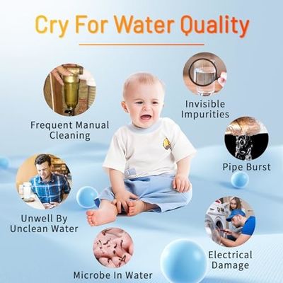 Thép không gỉ loại thực phẩm màn hình nước lọc trước dòng chảy cao nước máy an toàn hệ thống thanh lọc gia đình