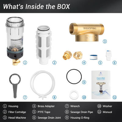 Bộ lọc cặn rửa ngược tái sử dụng cao cấp với làm sạch sâu bằng cạo hai mặt cho sử dụng toàn bộ ngôi nhà