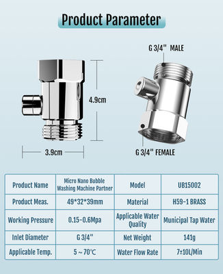 Máy tạo bọt khí siêu mịn cho máy giặt 0.1-50 micron