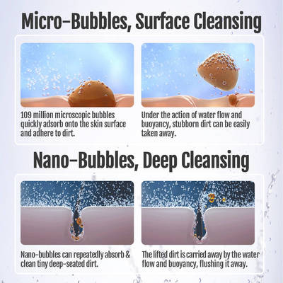 Giảm dư lượng chất tẩy rửa Tiết kiệm nước Máy tạo bong bóng nano vi mô cho sử dụng gia đình