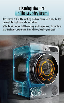 BriskSpring Ultra Fine Bubble Generator with 300% Pesticide Residue Removal Rate 80% Detergent Residue Reduction and 100 Million Bubbles/ml for Washing Machines