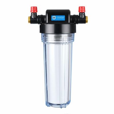 NSF Certified Clear Bottle Sunlight Protective Cover ABS Automatic Spin Down Water Pre Filter