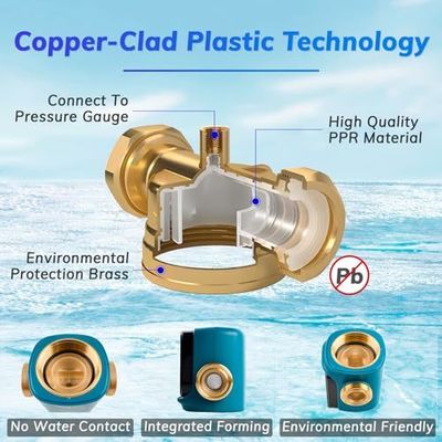 Bộ lọc thô cặn 40 Micron cao cấp với Cào tự động rửa ngược không chứa BPA dùng cho gia đình