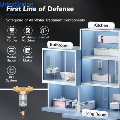 Bộ lọc trước nước 3/4 inch với lưu lượng 5T/H và thiết kế tự làm sạch cho gia đình