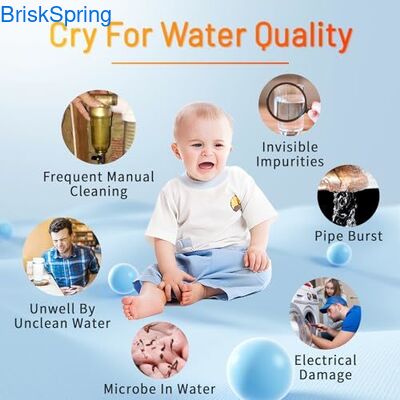 Stainless Steel Self Cleaning Prefilter Whole House Water Pre Filter, Reusable Backwash Sediment Pre-Filtration System for Home Plumbing Water Purifier