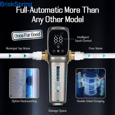 Bộ lọc trước nước bằng lưới thép không gỉ 316L được chứng nhận NSF với lưu lượng 6T/H và điều khiển cảm ứng thông minh