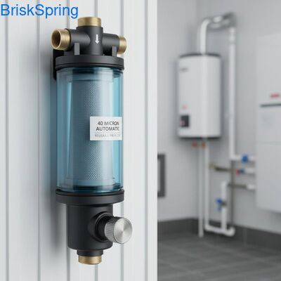 40 Micron Tự động hoàn toàn tái sử dụng Spin Down Water Pre Filter để loại bỏ trầm tích toàn nhà