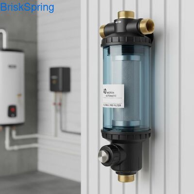 40 Micron Tự động hoàn toàn tái sử dụng Spin Down Water Pre Filter để loại bỏ trầm tích toàn nhà