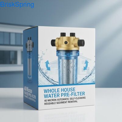 40 Micron Tự động hoàn toàn tái sử dụng Spin Down Water Pre Filter để loại bỏ trầm tích toàn nhà