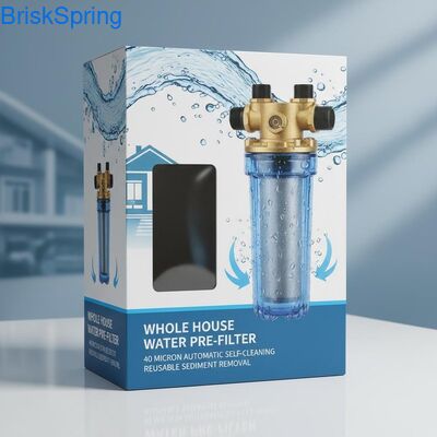 40 Micron Tự động hoàn toàn tái sử dụng Spin Down Water Pre Filter để loại bỏ trầm tích toàn nhà