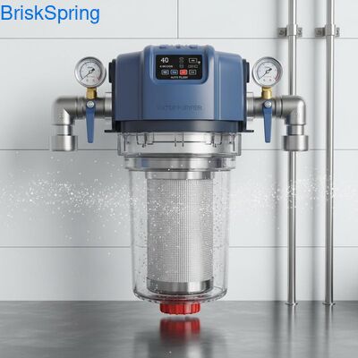 40 Micron Tự động hoàn toàn tái sử dụng Spin Down Water Pre Filter để loại bỏ trầm tích toàn nhà