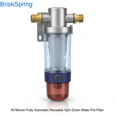 40 Micron Tự động hoàn toàn tái sử dụng Spin Down Water Pre Filter để loại bỏ trầm tích toàn nhà