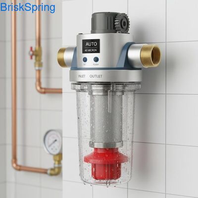 40 Micron Tự động hoàn toàn tái sử dụng Spin Down Water Pre Filter để loại bỏ trầm tích toàn nhà