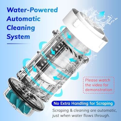 Bộ lọc nước toàn nhà thế hệ thứ mười với độ chính xác lọc 40 μm, Cạo bằng nước và Bộ lọc lưới tái sử dụng