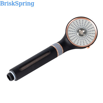 Luxury Black Rose Gold Micro Nano Bubble Shower Head with 3 Spray Modes and Water Saving Technology