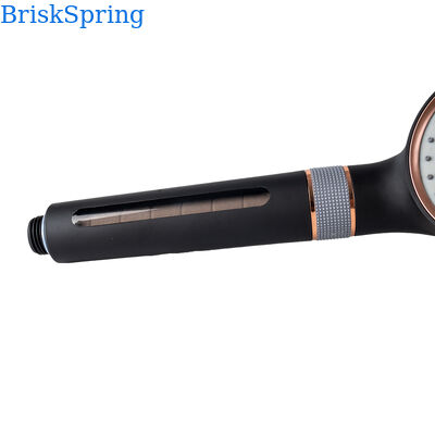 Luxury Black Rose Gold Micro Nano Bubble Shower Head with 3 Spray Modes and Water Saving Technology