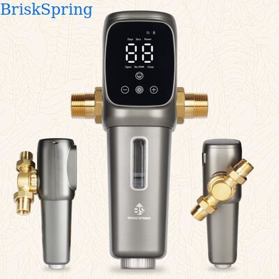 Fully Automatic Backwashing Water Pre Filter with 40 Micron Precision Filtration and SUS 316L Stainless Steel Mesh Whole House Water Prefilter