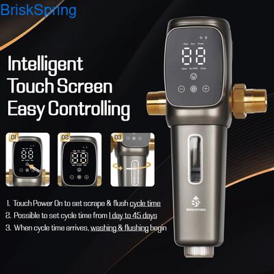 Bộ lọc nước toàn nhà hoàn toàn tự động 40 micron với thép không gỉ SUS 316 cho nước máy sạch