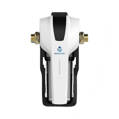Máy lọc nước trung tâm nhỏ gọn BRISKSPRING với chỉ số tuổi thọ bộ lọc thông minh, hộp mực PP + Carbon Composite và tốc độ dòng chảy 15 L/min