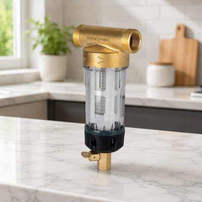 Toàn bộ nhà Spin Down Sediment Water Pre Filter với 40 Micron Filtration Thiết kế tái sử dụng và lớp thực phẩm SS316L Mesh