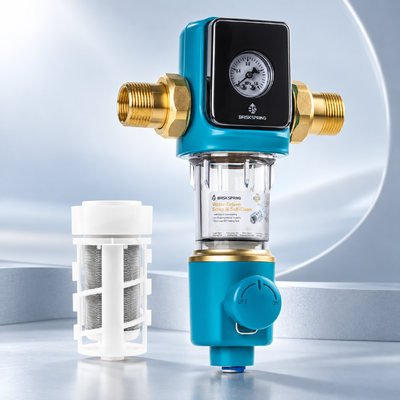 Bộ lọc nước trước cho cả nhà 40 Micron Lưới lọc cặn có thể tái sử dụng với gạt nước bằng động cơ