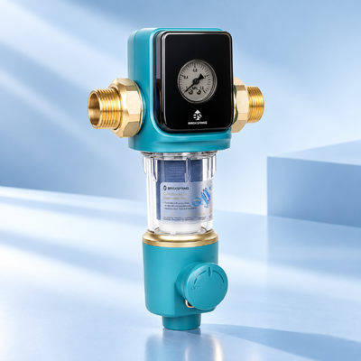 Bộ lọc nước trước cho cả nhà 40 Micron với lưới tái sử dụng và xả thủ công để loại bỏ cặn